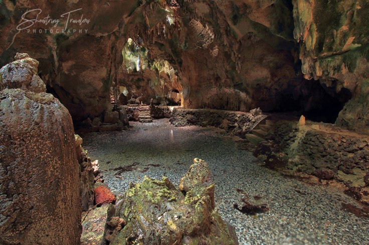 Bukilat Cave interior showing water pool